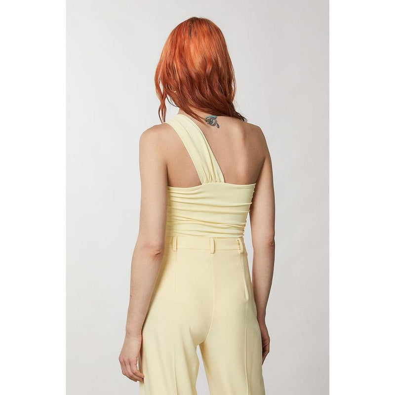 Patrizia Pepe Yellow Acetate Tank Top - Chic Clarity Yellow Style