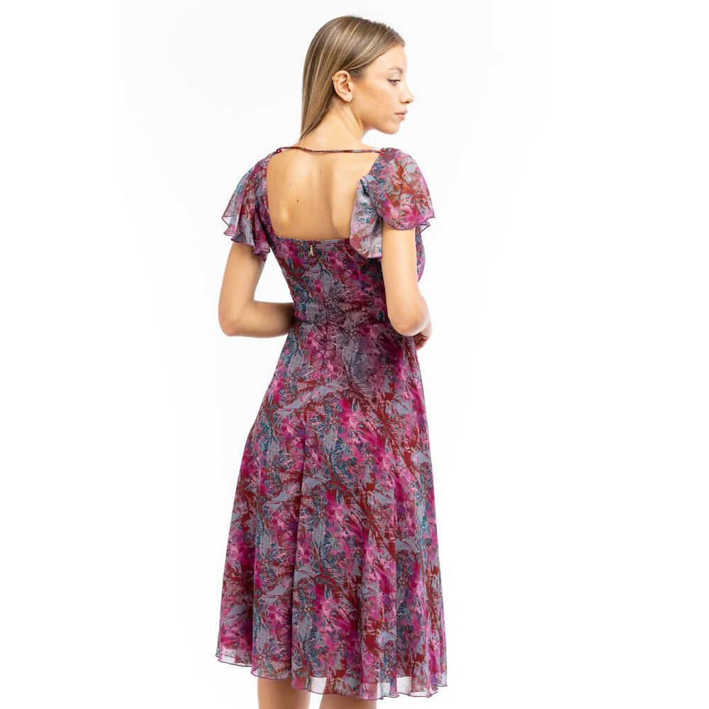 Patrizia Pepe Purple Kaledoscopia Casual Dress