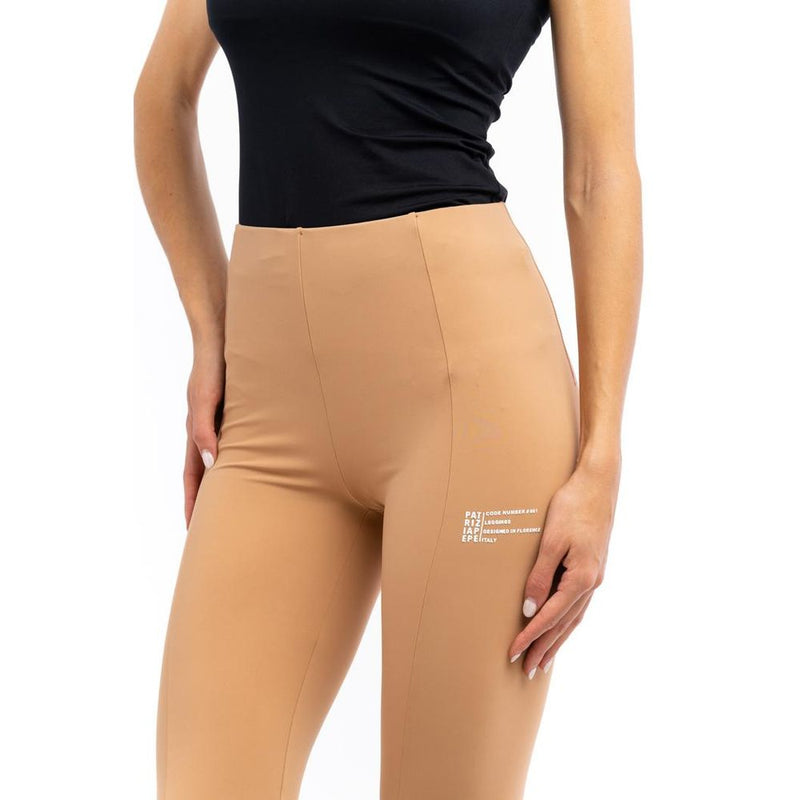 Patrizia Pepe Beige Nylon Leggings for Women - Stylish & Comfortable