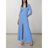 Patrizia Pepe Ceramic Blue Longsleeve Casual Dress