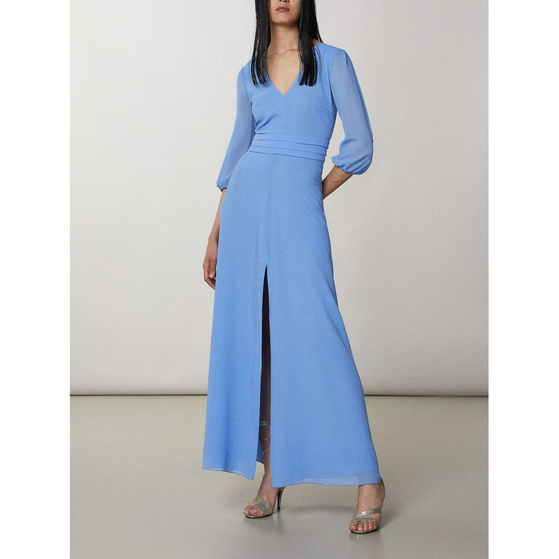 Patrizia Pepe Ceramic Blue Longsleeve Casual Dress