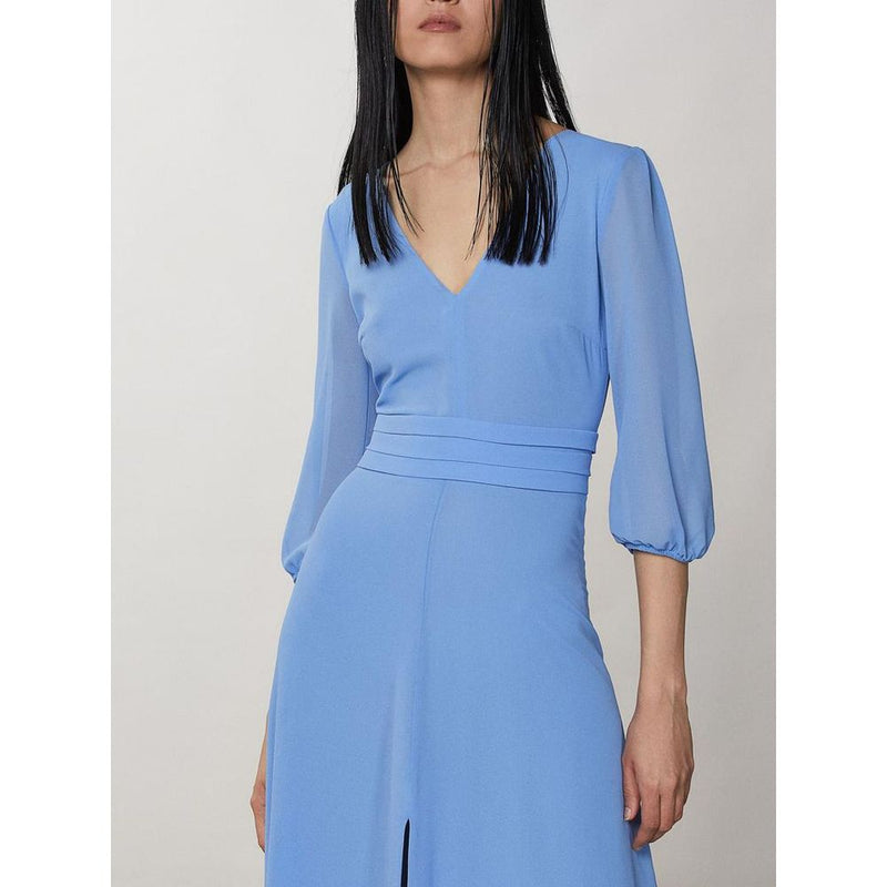 Patrizia Pepe Ceramic Blue Longsleeve Casual Dress