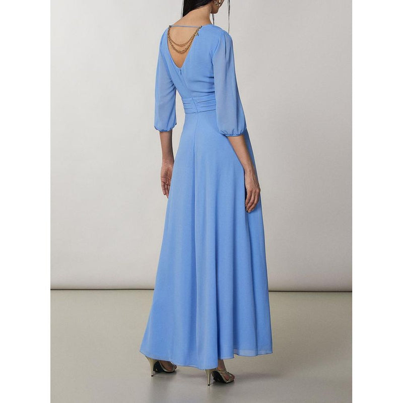 Patrizia Pepe Ceramic Blue Longsleeve Casual Dress