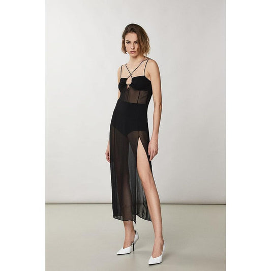 Patrizia Pepe Black Viscose Cocktail Dress for Women