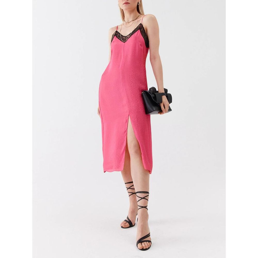 Patrizia Pepe Fuchsia Viscose Casual Dress - Chic Midi Style