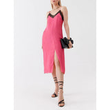 Patrizia Pepe Fuchsia Viscose Casual Dress - Chic Midi Style