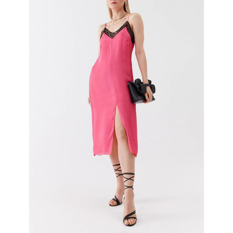 Patrizia Pepe Fuchsia Viscose Casual Dress - Chic Midi Style
