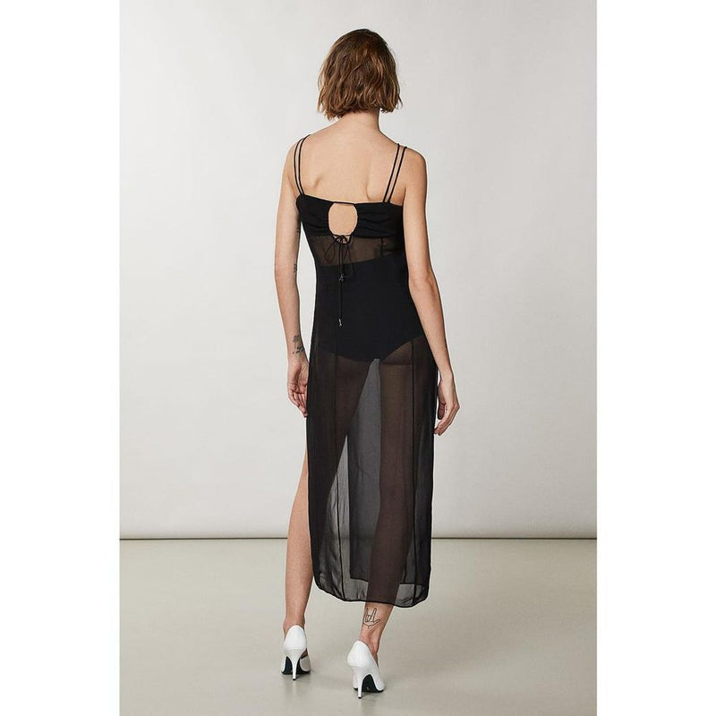 Patrizia Pepe Black Viscose Cocktail Dress