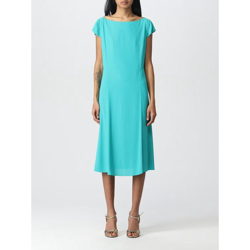 Patrizia Pepe Illusion Green Viscose Casual Dress