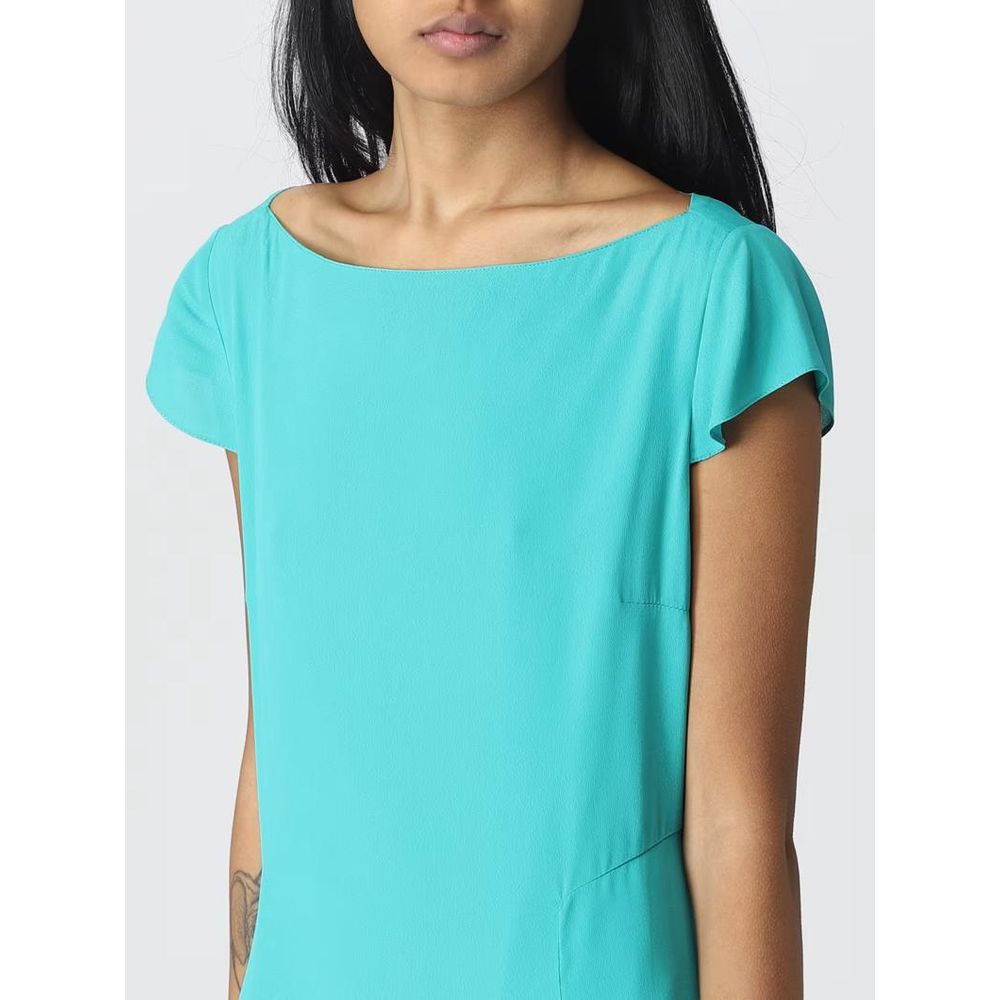 Patrizia Pepe Illusion Green Viscose Casual Dress
