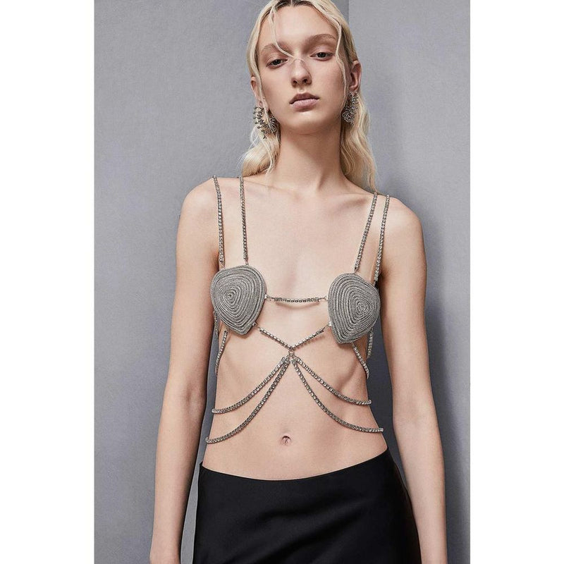 Patrizia Pepe White Copper Bra - Élégance et Éclat