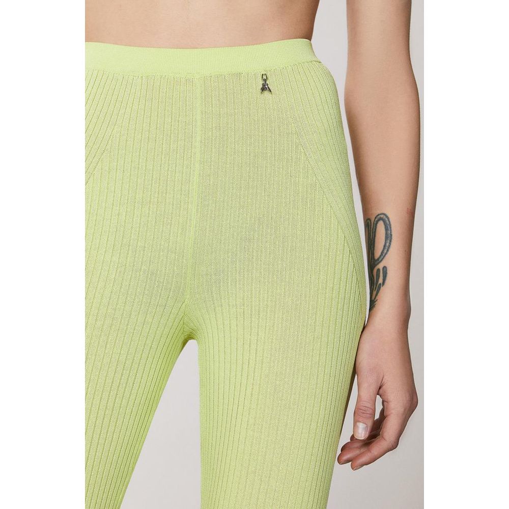 Patrizia Pepe Yellow Viscose Casual Pants - Élégance et Confort
