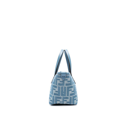 Fendi Blue Cotton Handbag