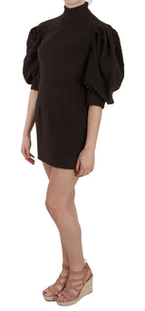 Mini-robe moulante en coton et cordouroy brun de Dolce &amp; Gabbana