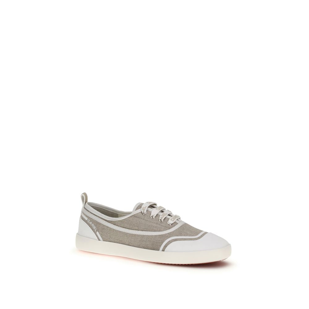 Carel Paris Beige Cotton Low Top Sneakers for Women