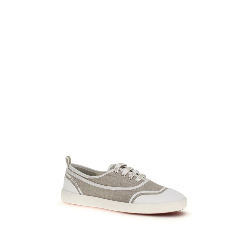 Carel Paris Beige Cotton Low Top Sneakers for Women