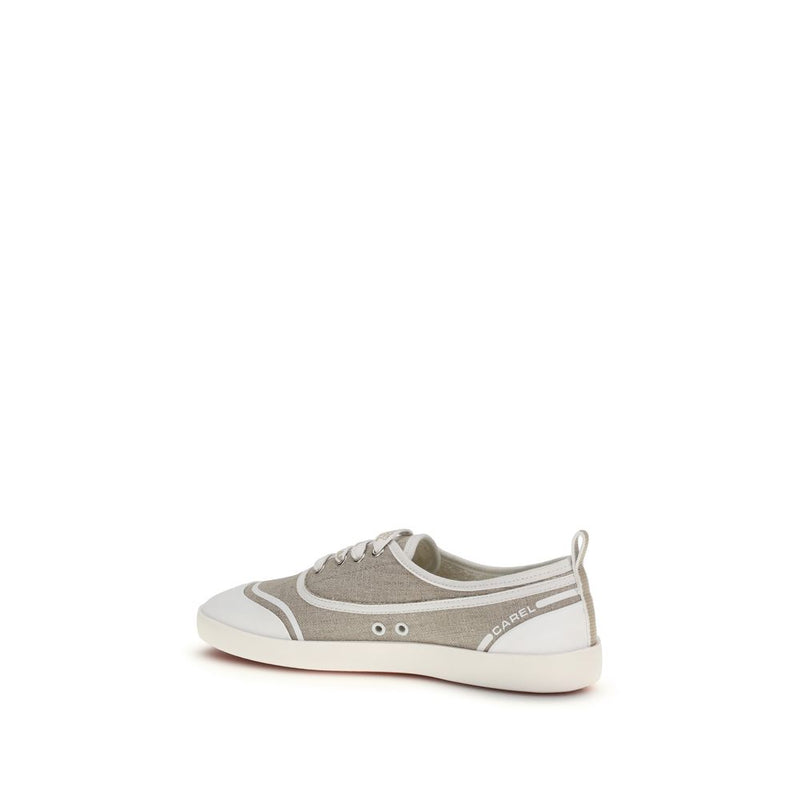 Carel Paris Beige Cotton Low Top Sneakers for Women