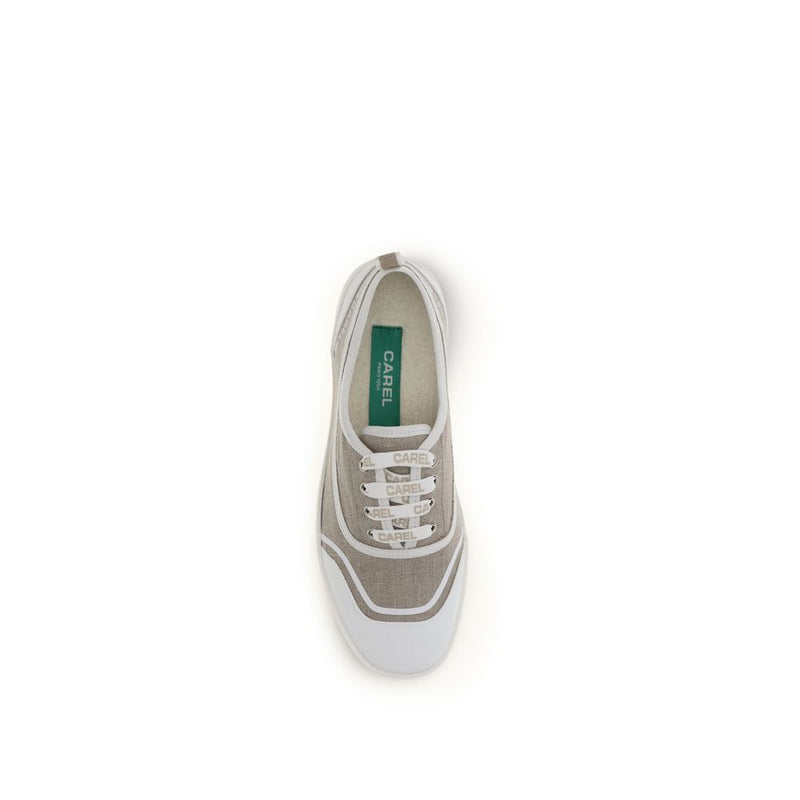 Carel Paris Beige Cotton Low Top Sneakers for Women
