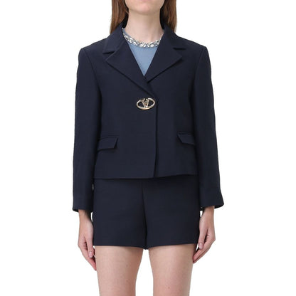 Valentino Blue Silk Blazer