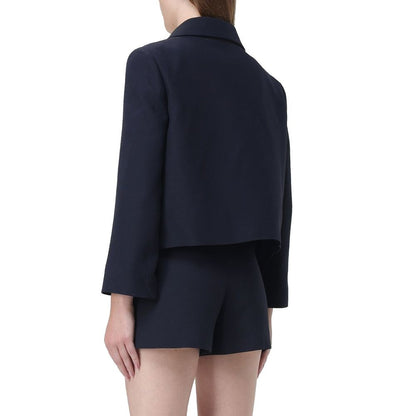 Valentino Blue Silk Blazer