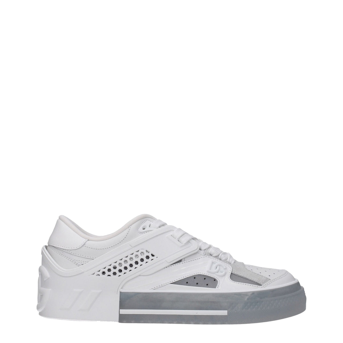 Dolce & Gabbana White Leather Low Top Sneakers for Men