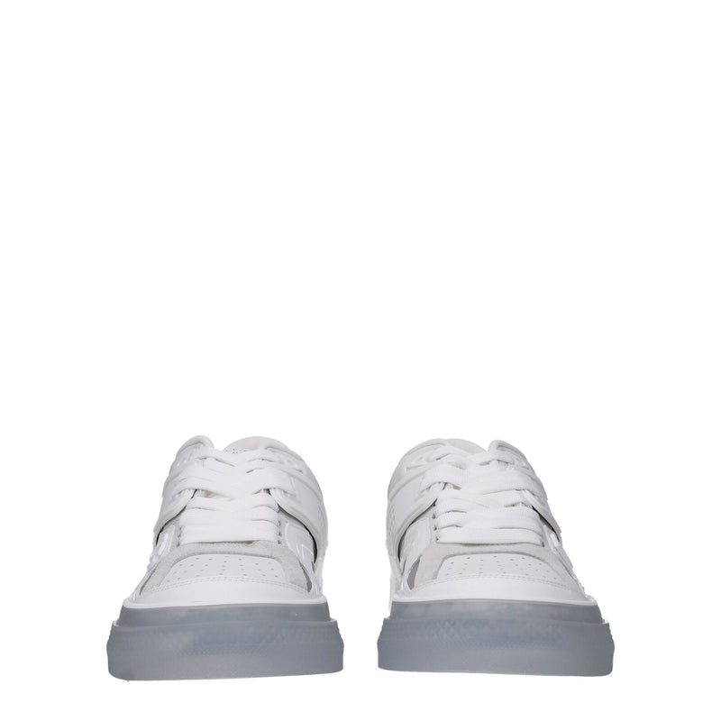 Dolce & Gabbana White Leather Low Top Sneakers for Men