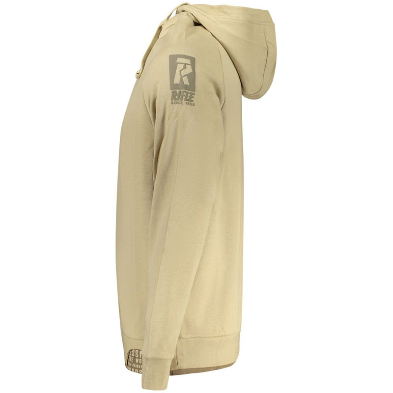 Rifle Beige Cotton Men's Sweatshirt - Stylish Comfort