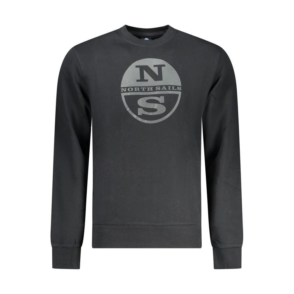 North Sails Black Cotton Men Sweatshirt - Stylish Comfort