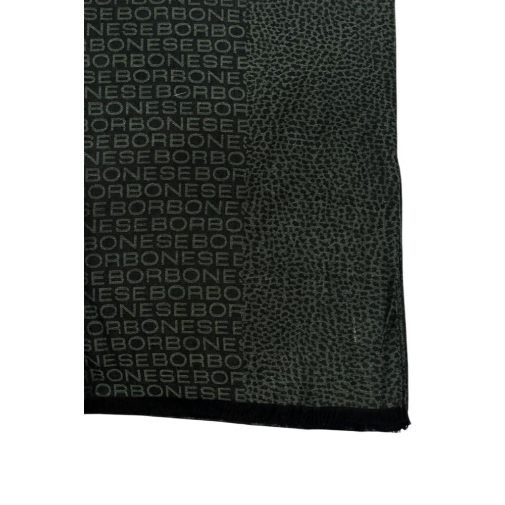 Borbonese Green Wool Unisex Scarf