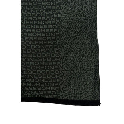 Borbonese Green Wool Unisex Scarf