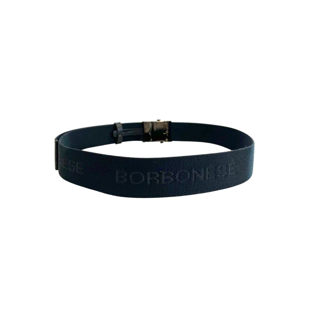 Ceinture en Polyester Noire pour Homme Borbonese