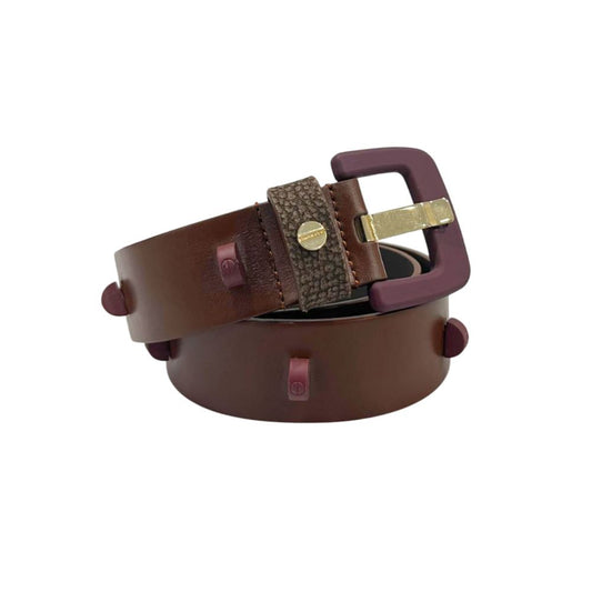 Borbonese Brown Genuine Leather Women Belt