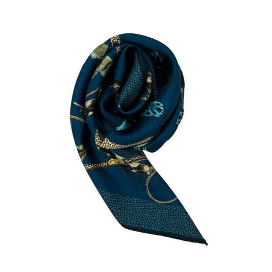Borbonese Blue Silk Women Scarf