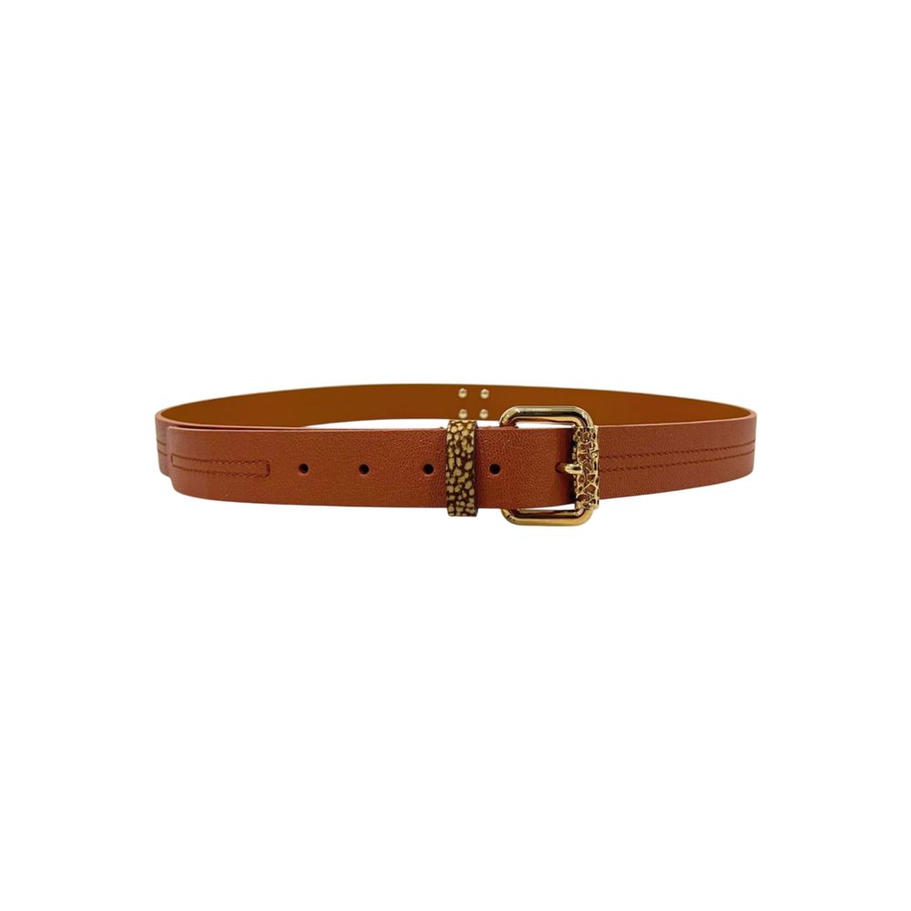 Borbonese Brown Genuine Leather Women Belt