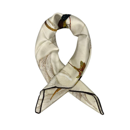 Borbonese Beige Silk Scarf