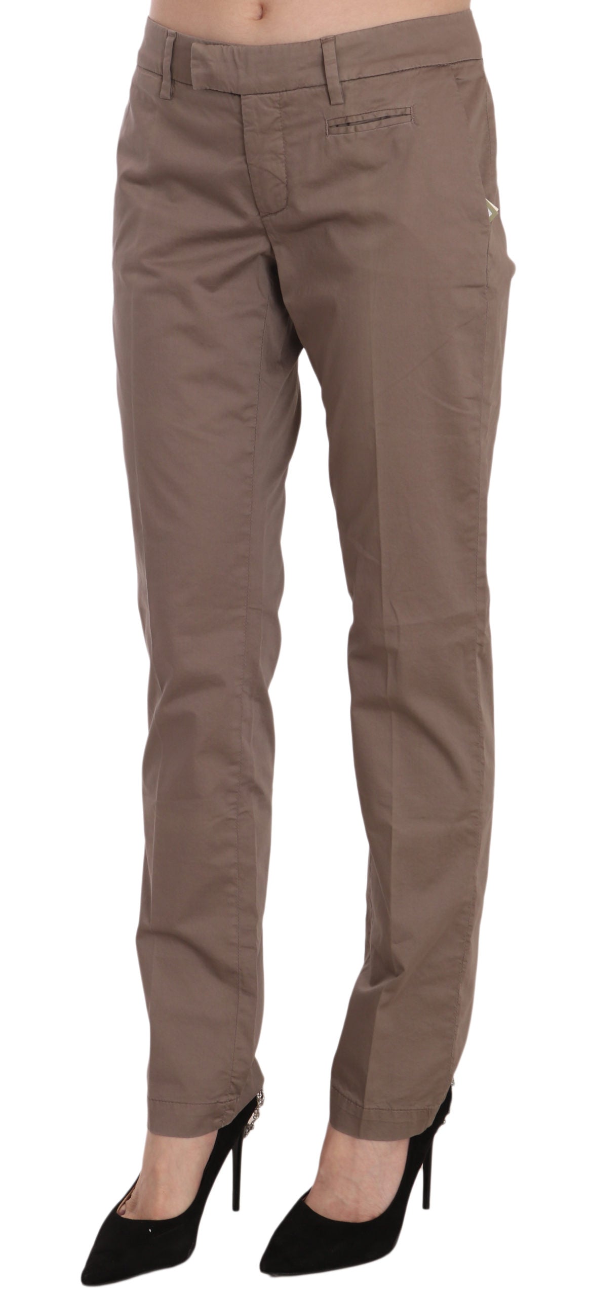 Pantalon droit Dondup marron à taille basse