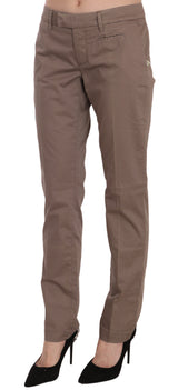 Pantalon droit Dondup marron à taille basse