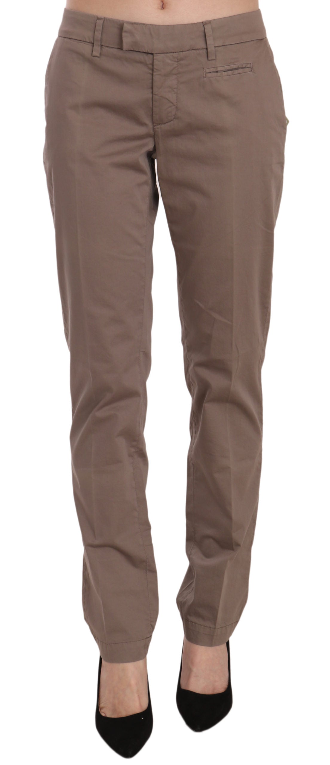 Pantalon droit Dondup marron à taille basse