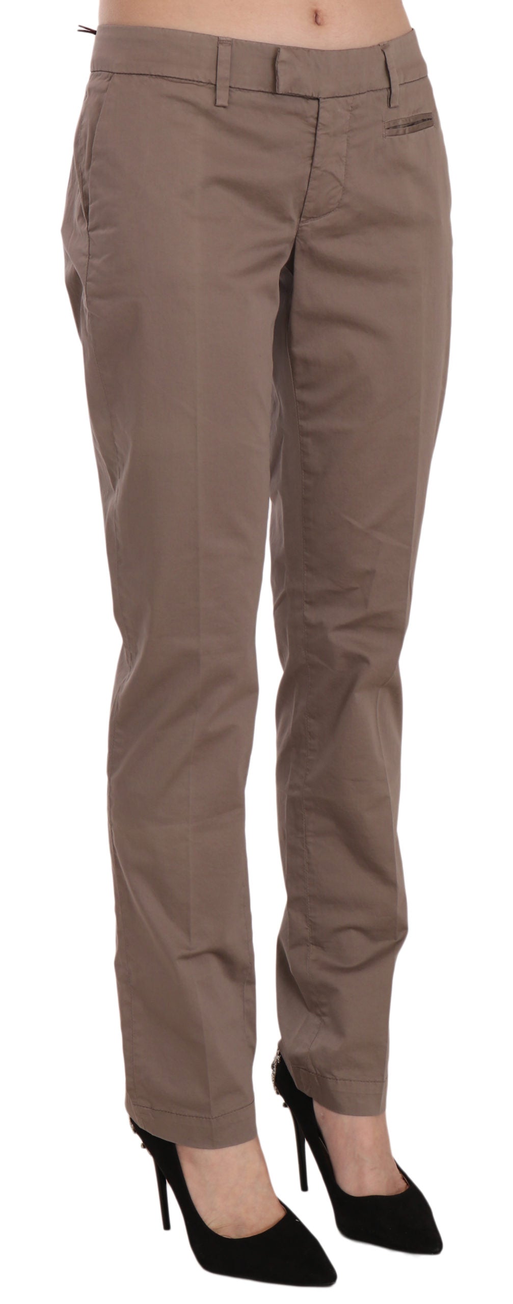 Pantalon droit Dondup marron à taille basse