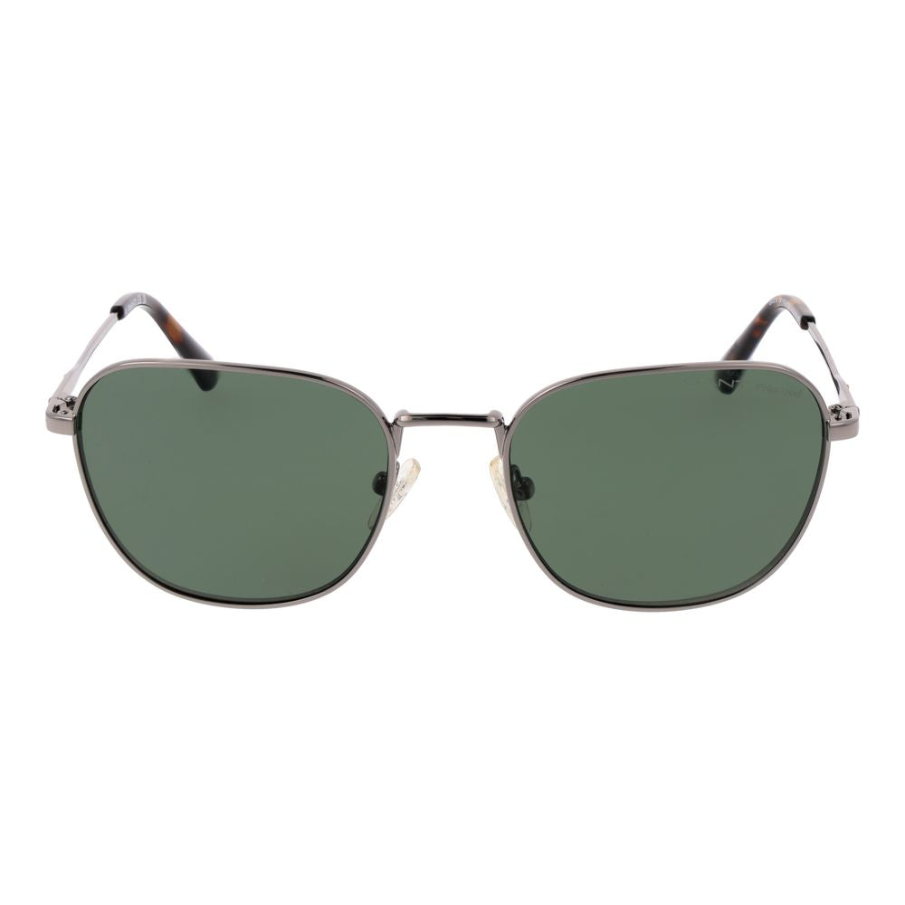 Gant Gray Metal Sunglasses - Polarized Green Lenses