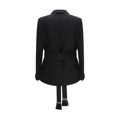 Valentino Black Fleece Wool Blazer