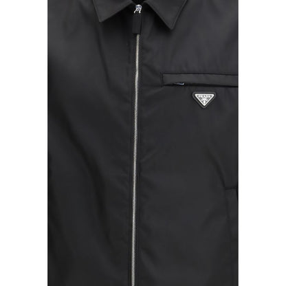 Prada Black Recycled Polyamide Full-Length Jacket