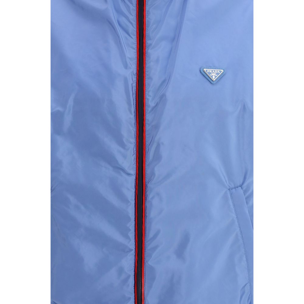 Veste Prada bleu clair en polyamide recyclé