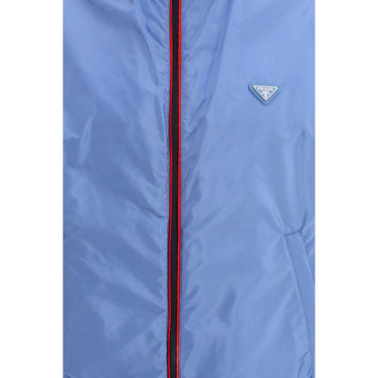 Veste Prada bleu clair en polyamide recyclé