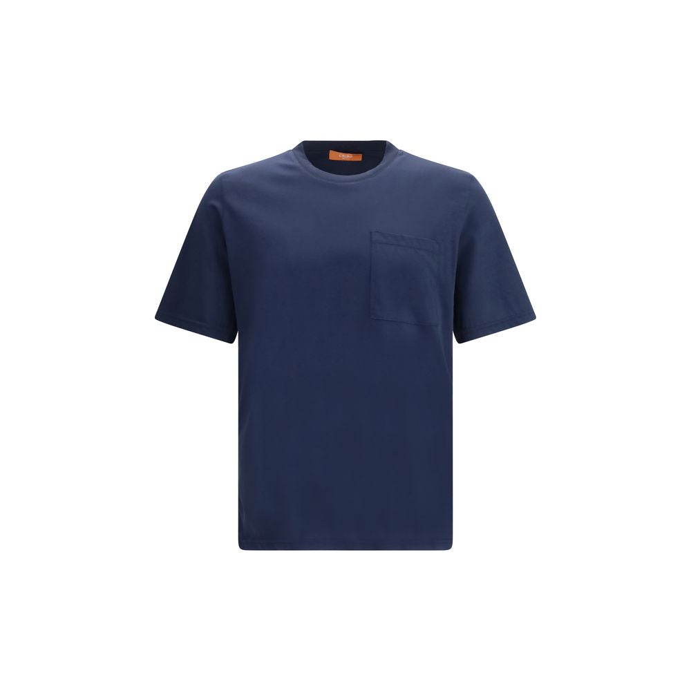 Cruna Blue Cotton T-Shirt - Regular Fit Crew Neck