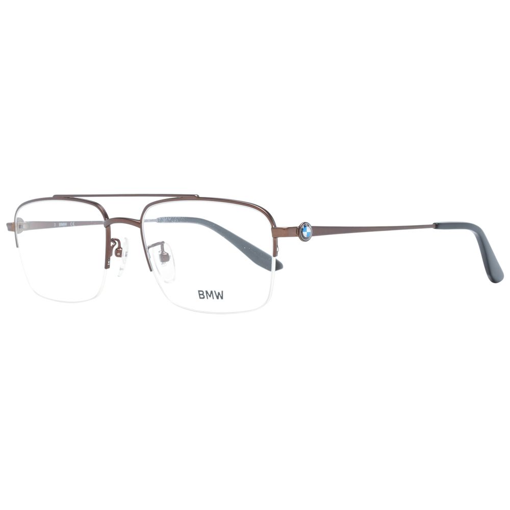 BMW Bronze Metal Glasses (Frames) - Stylish Half-Rim Design