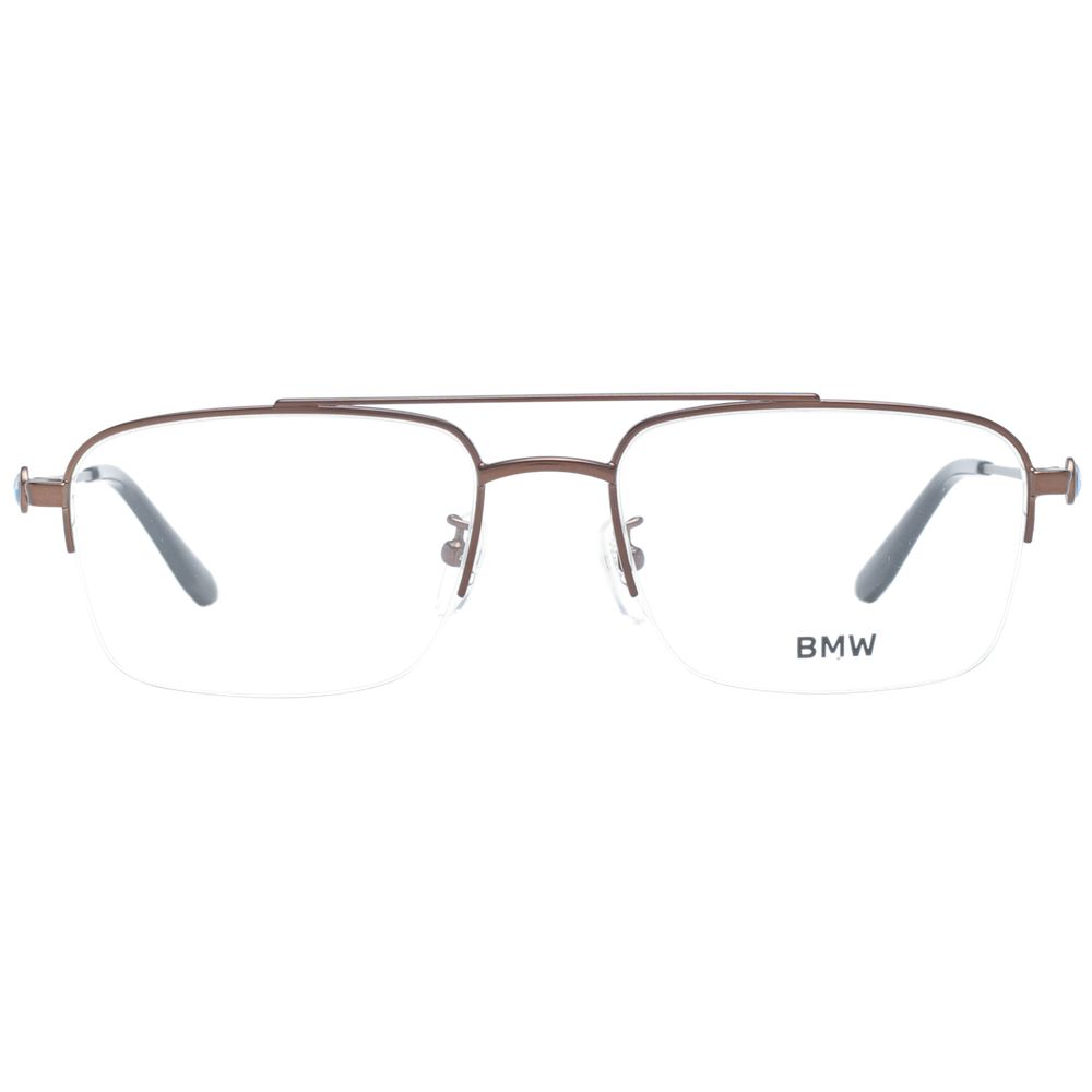 BMW Bronze Metal Glasses (Frames) - Stylish Half-Rim Design