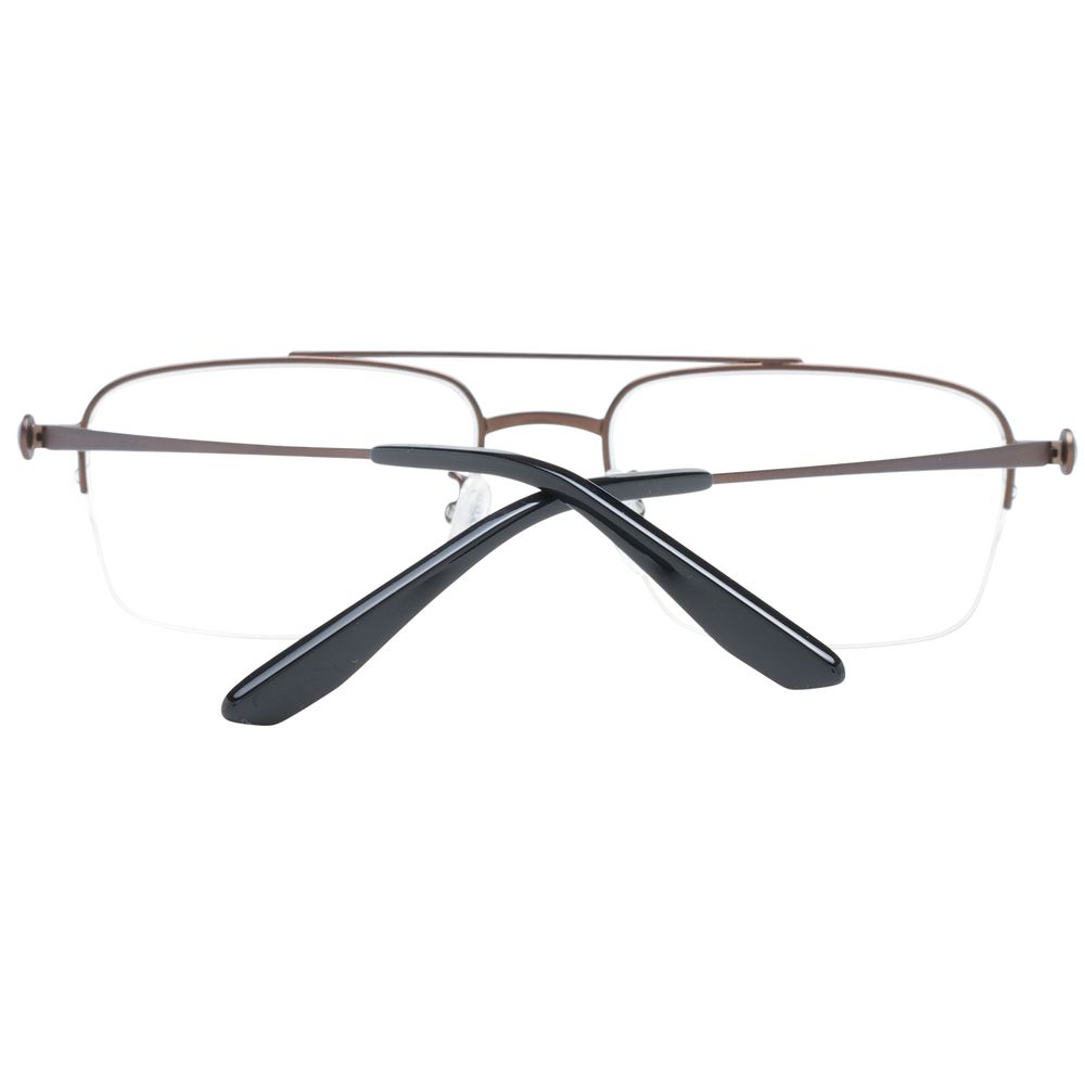 BMW Bronze Metal Glasses (Frames) - Stylish Half-Rim Design