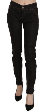 John Galliano Black Mid Waist Skinny Denim Jeans for Women