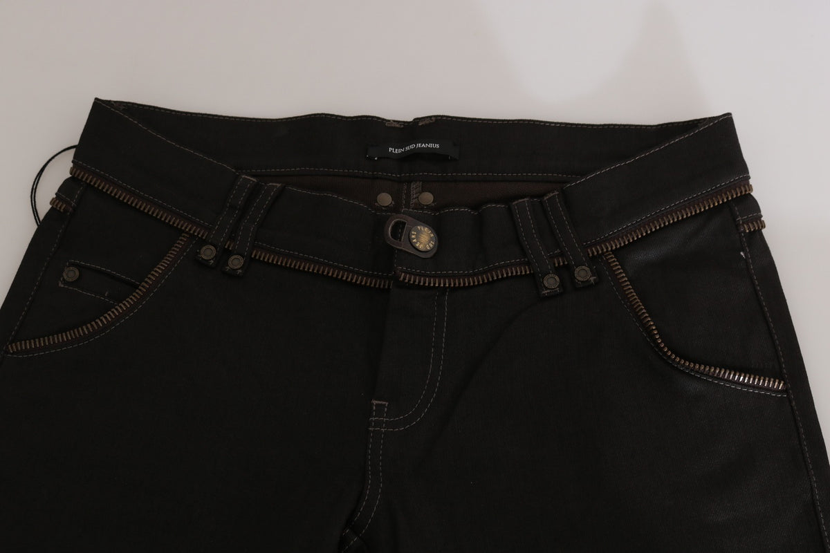 John Galliano Black Mid Waist Skinny Denim Jeans for Women